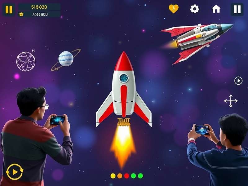 Anise Stellar Expedition gameplay screenshot showing spaceship in space